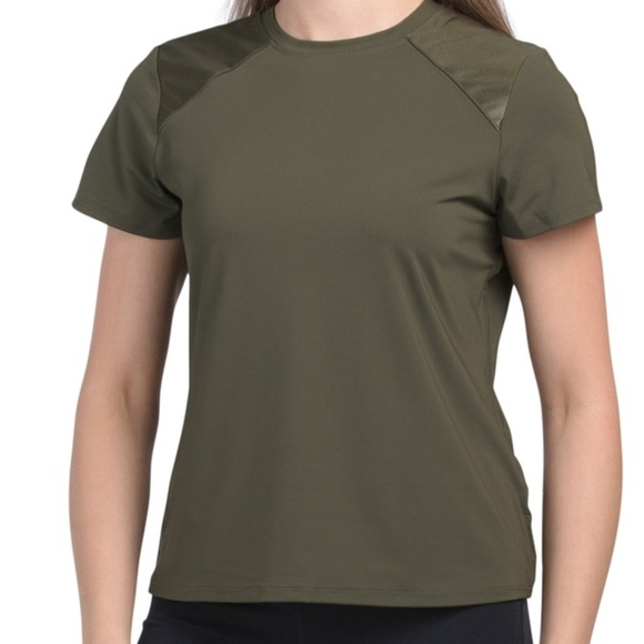 K-DEER NWT COMBO TEE SHIRT OLIVE GREEN TOP - Picture 2 of 6
